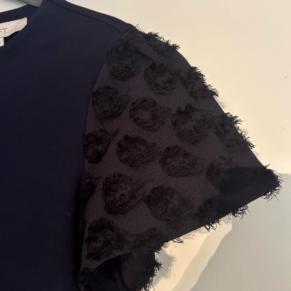 LOFT navy blue Short Sleeve Dress - Picture 3 of 4